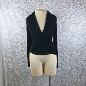 Farinaz Taghavi knitwear faux wrap top